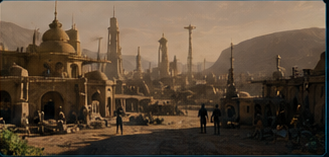 Desert settlement skyline